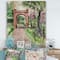 Designart - Traditional Gate In Tropical Oasis - Tropical Print on Natural Pine Wood